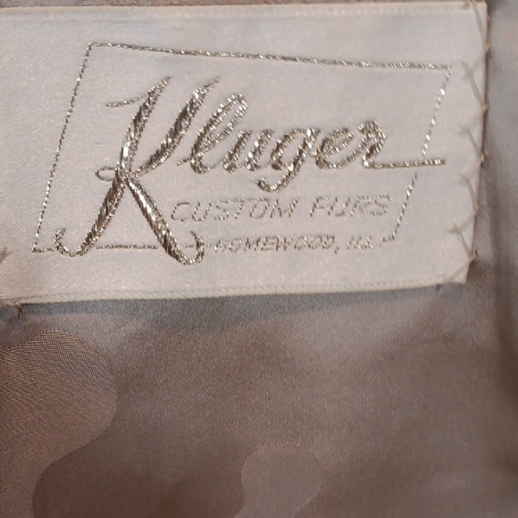 Elegant Cream Kluger Mink Fur Coat - Picture 2 of 3